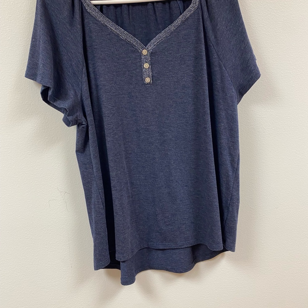Women's Navy Blue Top Retrology